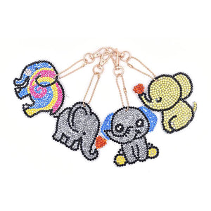 Baby Elephant Keychain Set