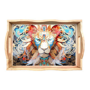 Wood Serving Tray - Lion King of the Jungle