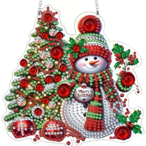 Acrylic Wall Hanging - Merry Christmas Tree & Snowman