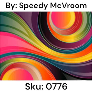Multicolored Abstract Swirl - Round Drill AB