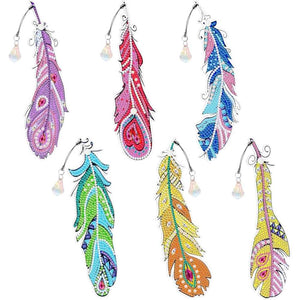 Bookmark Set - Multicolored Feathers