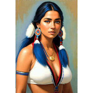 Native American Woman - Round Drill AB