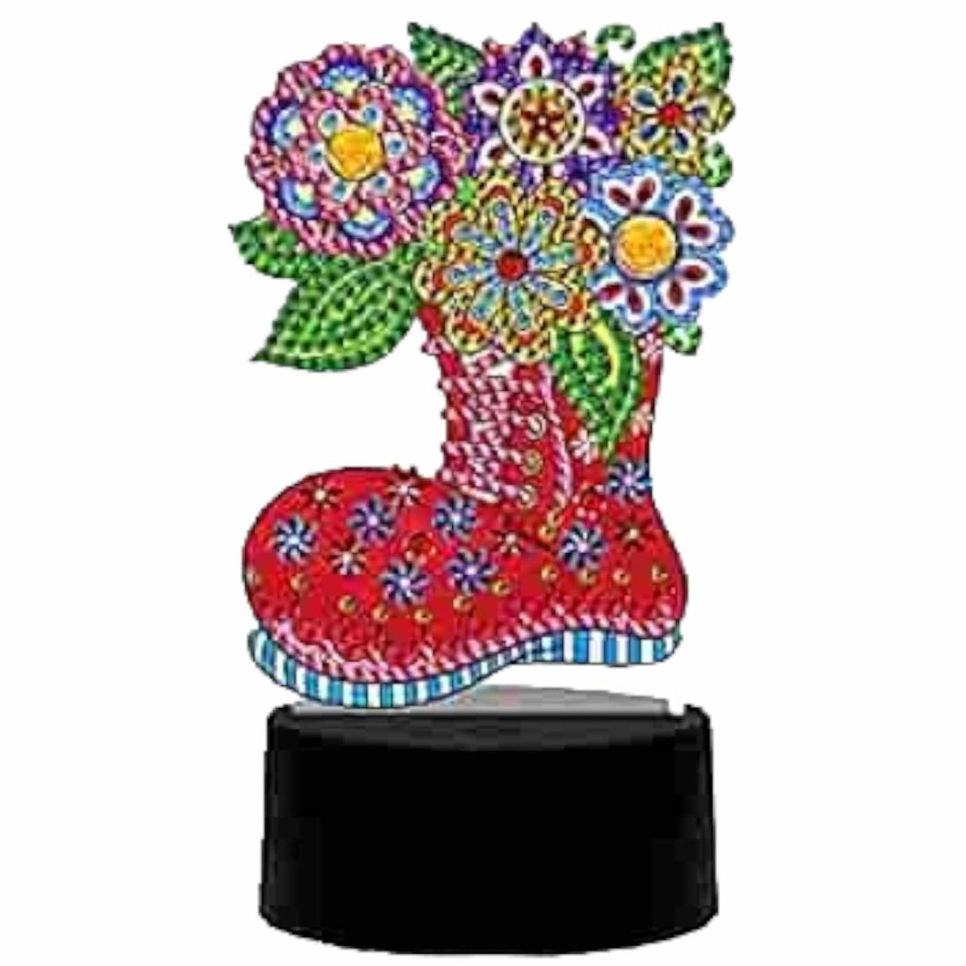 LED Night Light - Floral Boot