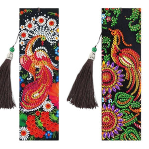 2 Pack Bookmark - Orange Peacock