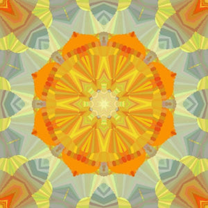 Orange and Yellow Abstract - Round Drill AB