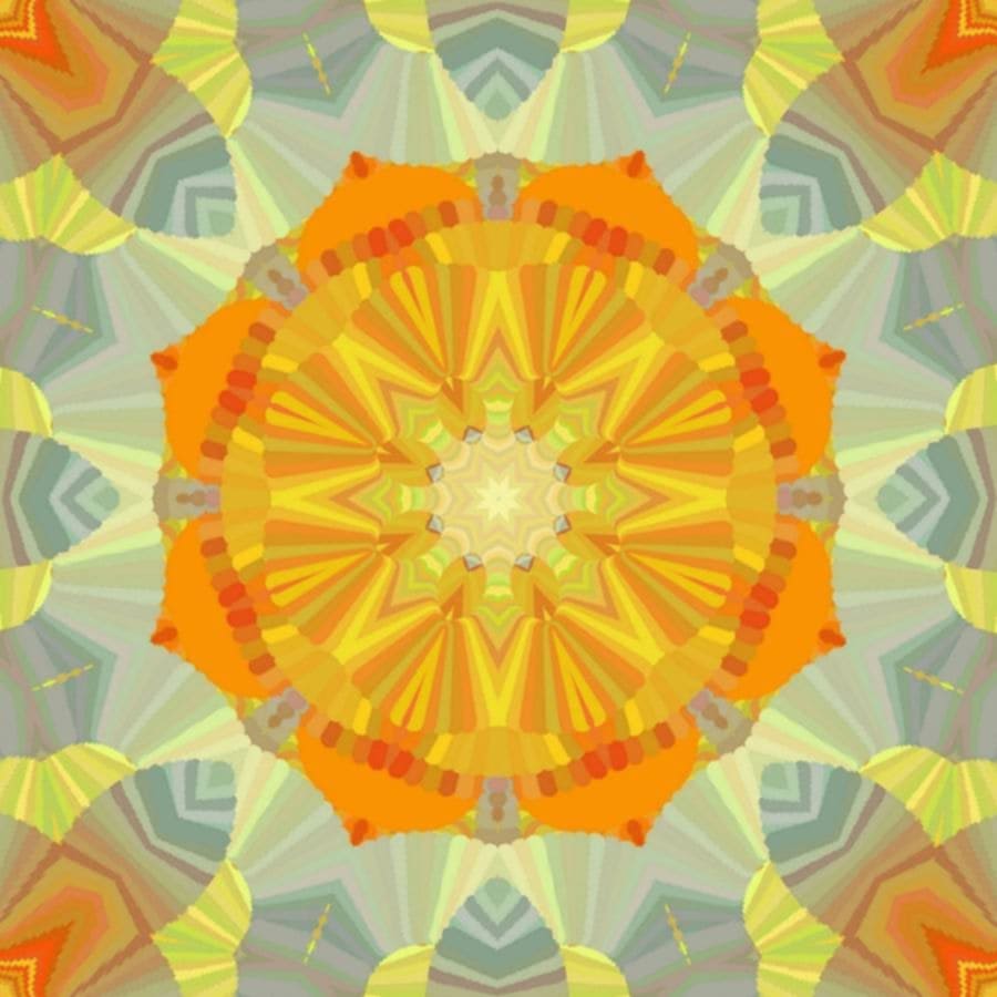 Orange and Yellow Abstract - Square Drill