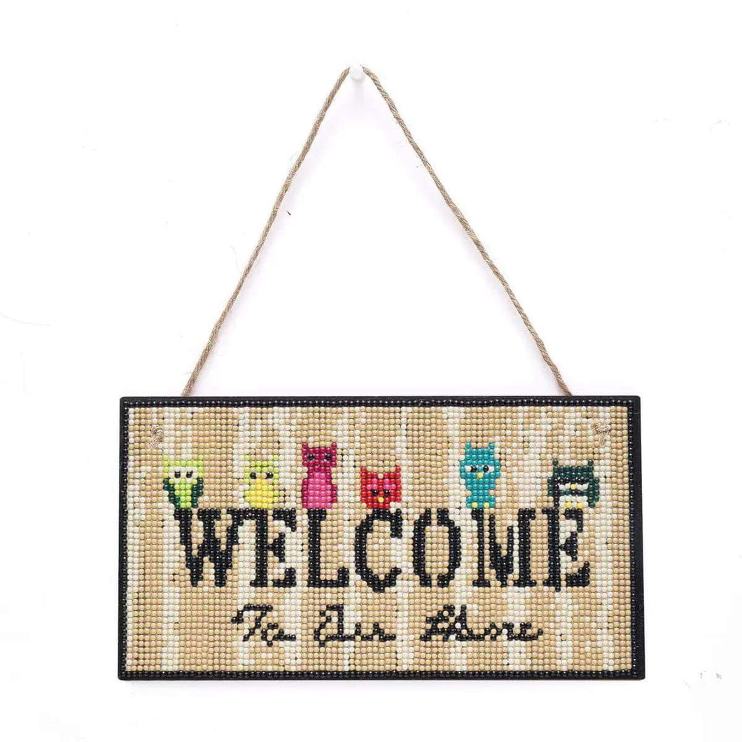 Wall Plaque - Welcome Owls