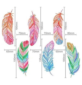 Bookmark Set - Pastel Feathers