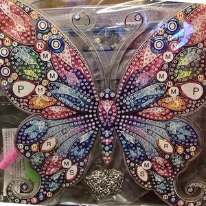 Acrylic Wall Hanging - Pastel Diamond Butterfly