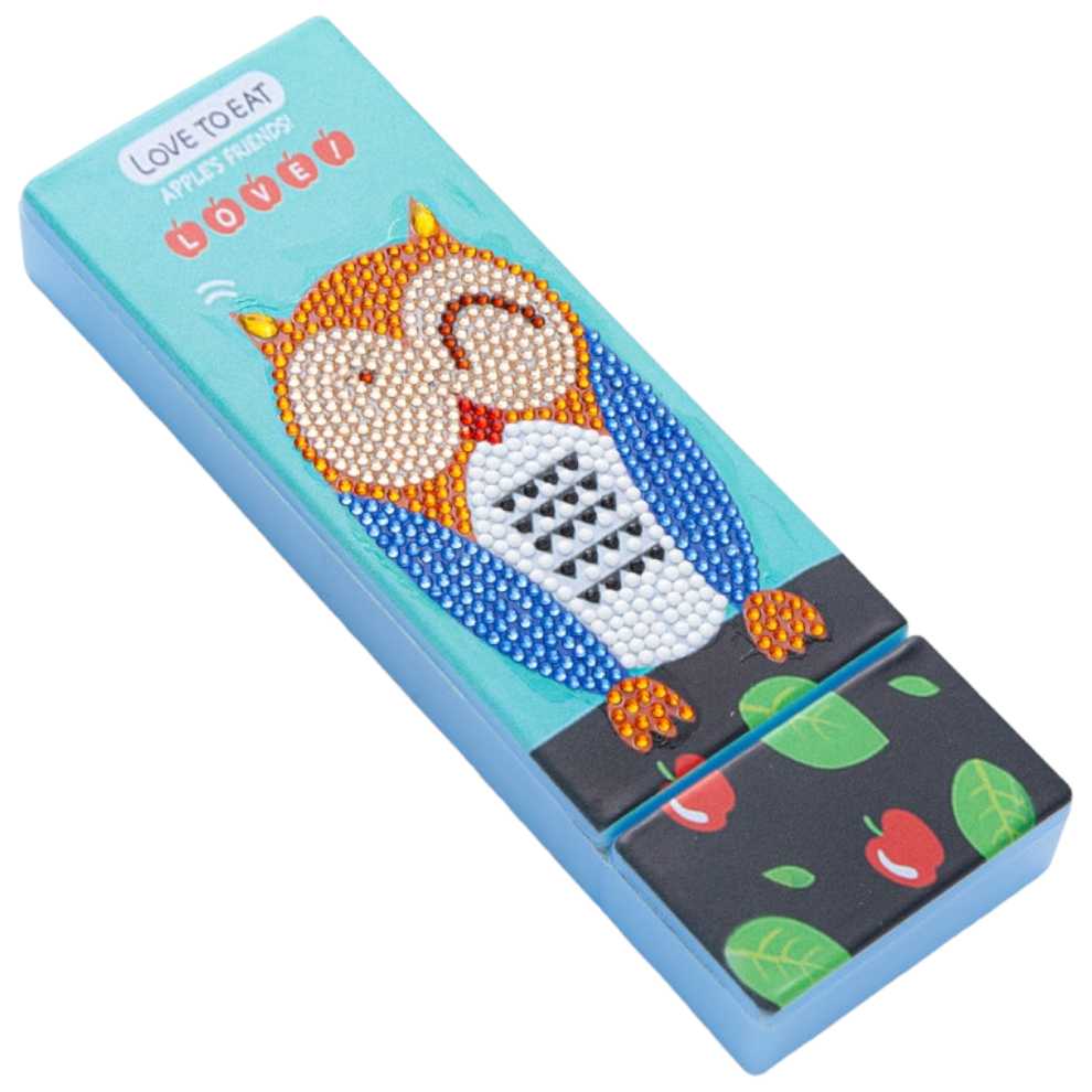 Pencil Box - Owl Blue and Orange