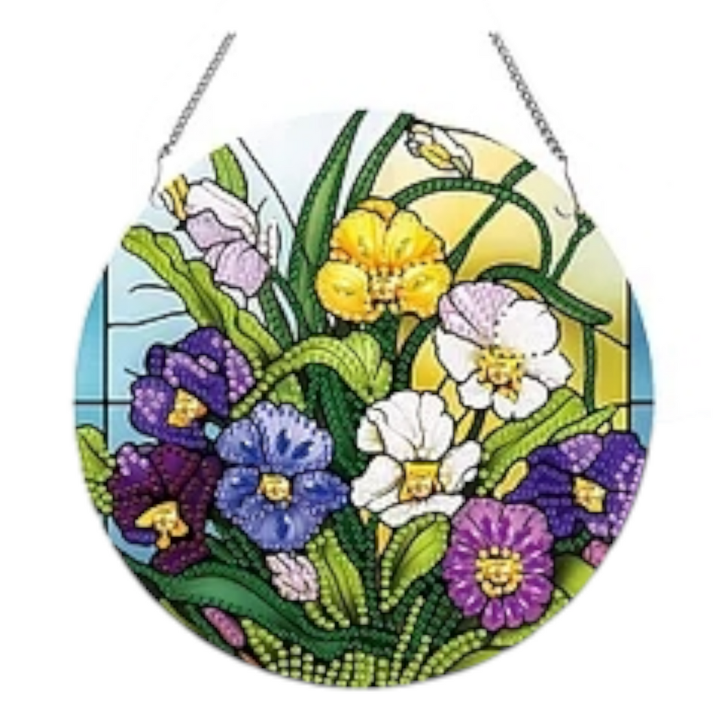 Acrylic Wall Hanging - Flower Garden