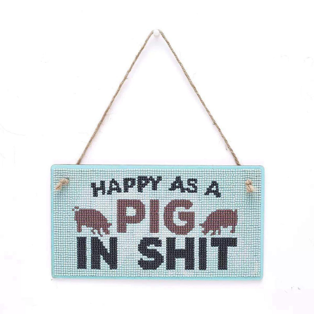 Wall Plaque - Pig in Shit