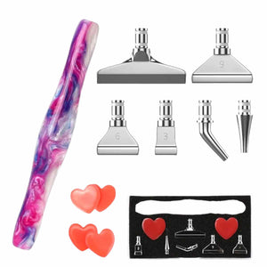 Metal Tip Acrylic Pen Set - Swirl Pattern