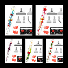 Load image into Gallery viewer, Metal Tip Acrylic Pen Set - Flowers
