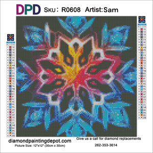 Colorful Snowflake - Round Drill AB