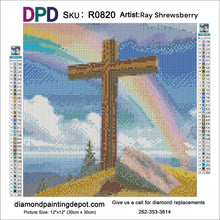 Load image into Gallery viewer, Rainbow Cross - Round Drill AB
