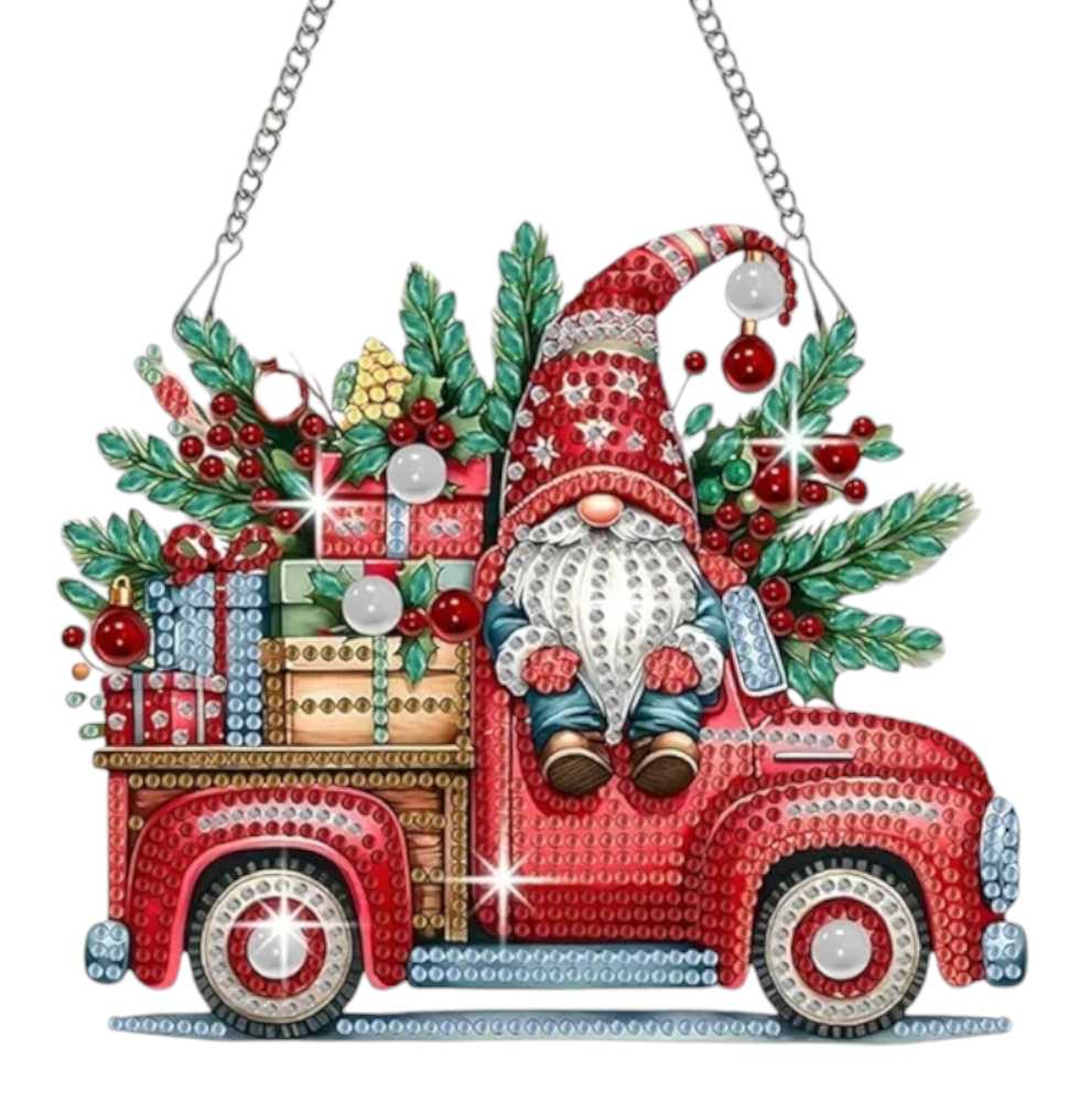 Acrylic Wall Hanging - Red Truck Gnome