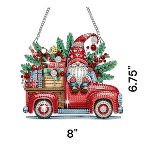 Acrylic Wall Hanging - Red Truck Gnome