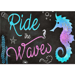 Ride the Waves Seahorse - Round Drill AB