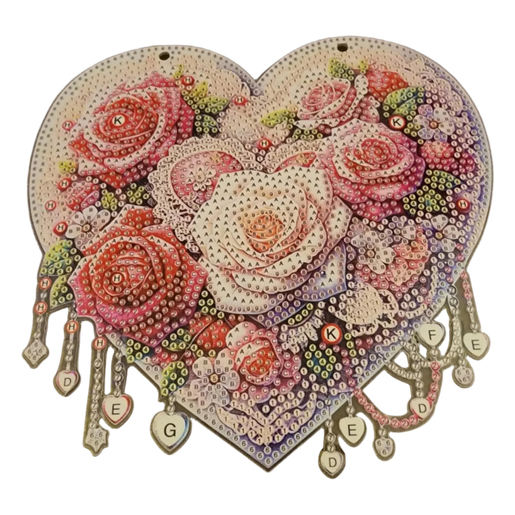 Acrylic Wall Hanging - Heart of Roses