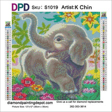 Load image into Gallery viewer, Baby Elephant - Square Drill AB
