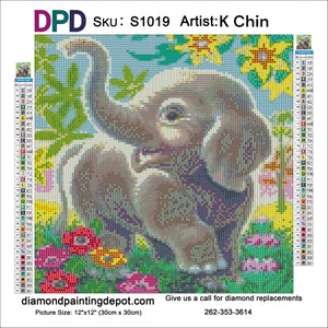 Baby Elephant - Square Drill AB