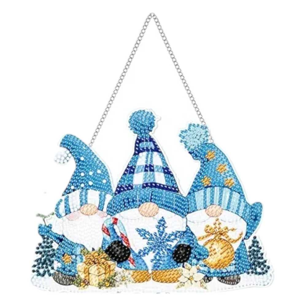 Acrylic Wall Hanging - Snowflake Gnomes