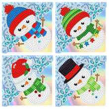 Load image into Gallery viewer, Corner Bookmark Set - Snowmen
