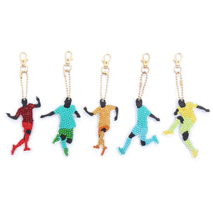 Soccer Player Keychain Set