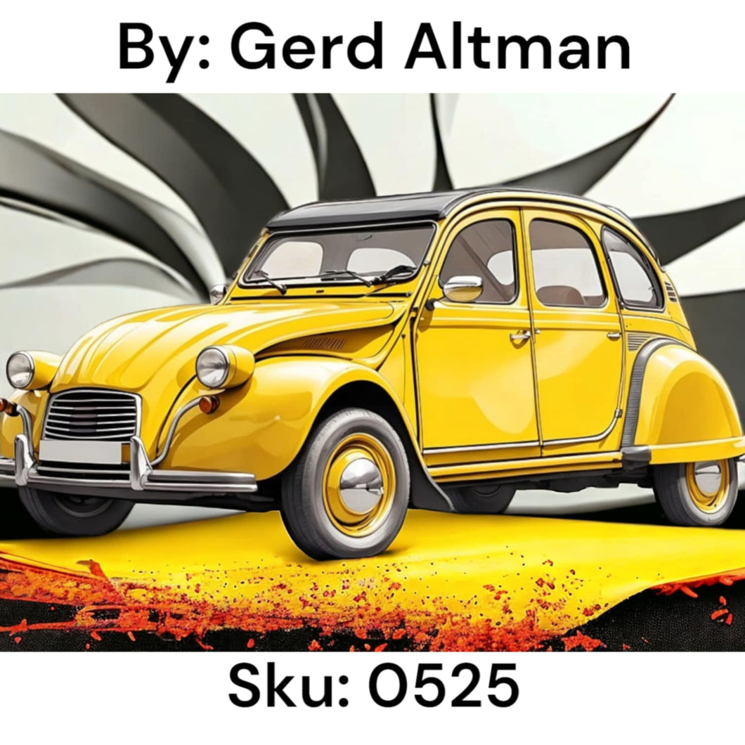 Yellow Volkswagen Beetle - Round Drill AB