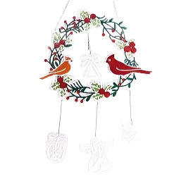 Acrylic Wall Hanging - Cardinal Wreath