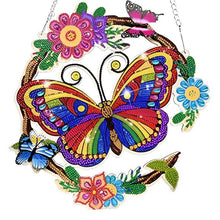 Load image into Gallery viewer, Wood Wall Hanging - Colorful Butterfly
