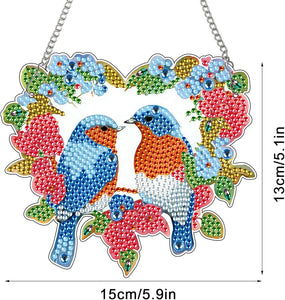 Acrylic Wall Hanging - Blue Bird Heart