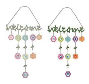 Acrylic Wall Hanging - Welcome Flowers