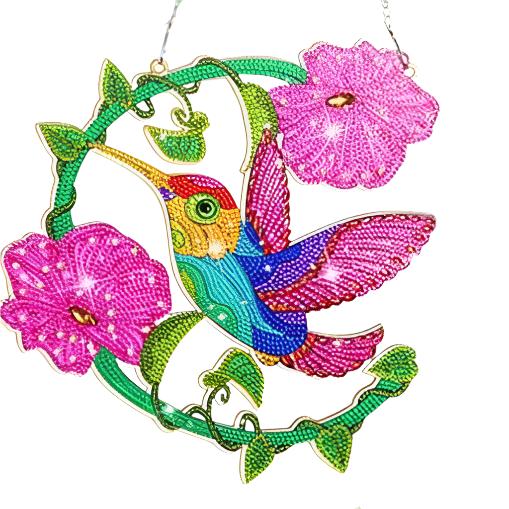 Wood Wall Hanging - Hummingbird