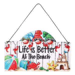 Foam Wall Hanging - Better at the Beach Gnomes