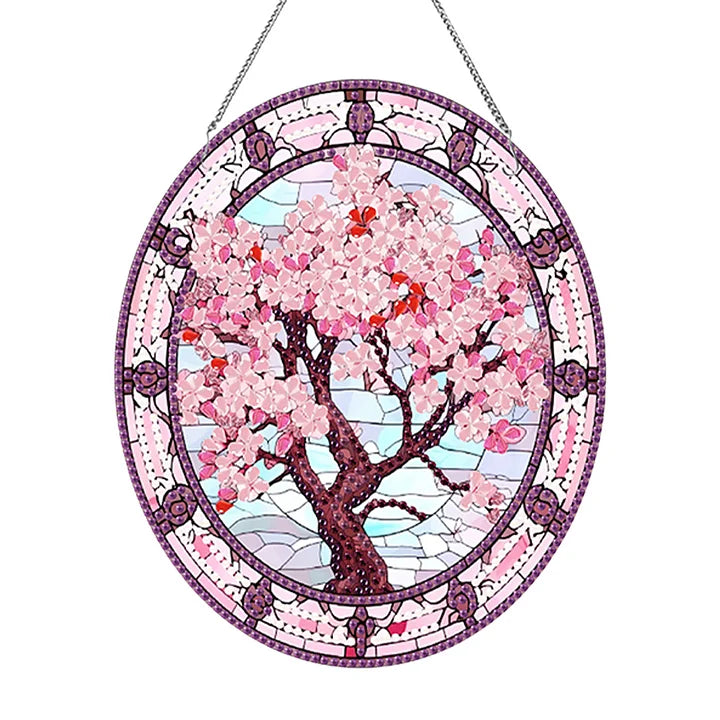 Acrylic Wall Hanging - Pink Cherry Blossom