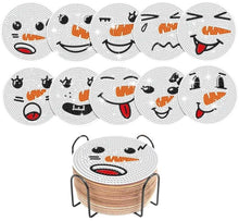 Load image into Gallery viewer, Coaster Set - Snowman Faces
