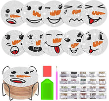 Load image into Gallery viewer, Coaster Set - Snowman Faces
